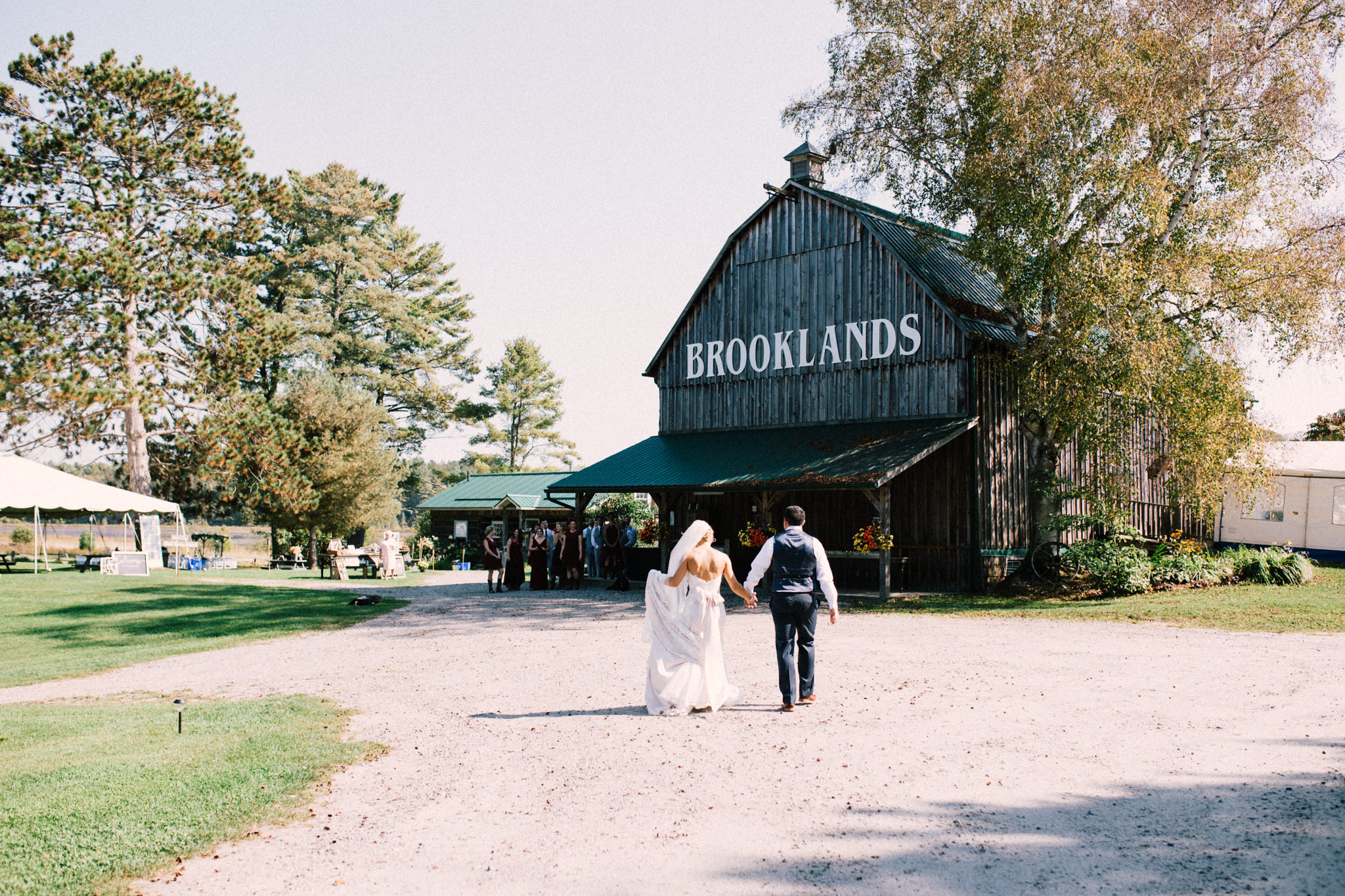 bride and groom and brooklands farms