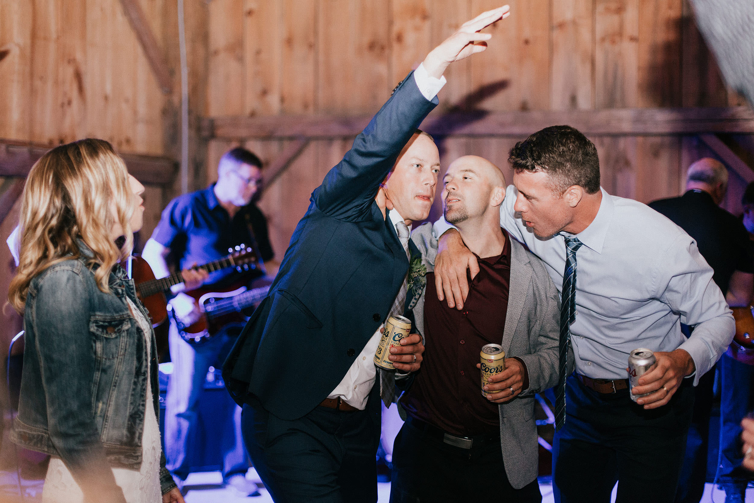 groom partying with guests